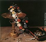 Still-Life with Garland of Flowers and Golden Tazza by Jan the elder Brueghel